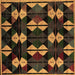 Square Oriental Brown Modern Rug, abs4251brn