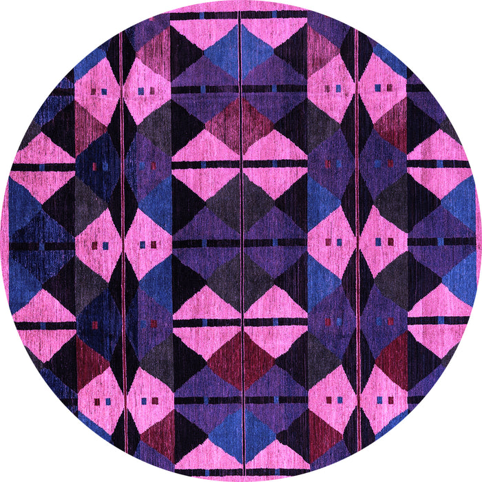 Round Oriental Purple Modern Rug, abs4251pur