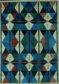 Oriental Light Blue Modern Rug, abs4251lblu