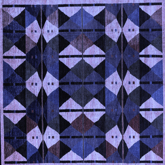 Square Oriental Blue Modern Rug, abs4251blu