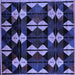 Square Oriental Blue Modern Rug, abs4251blu