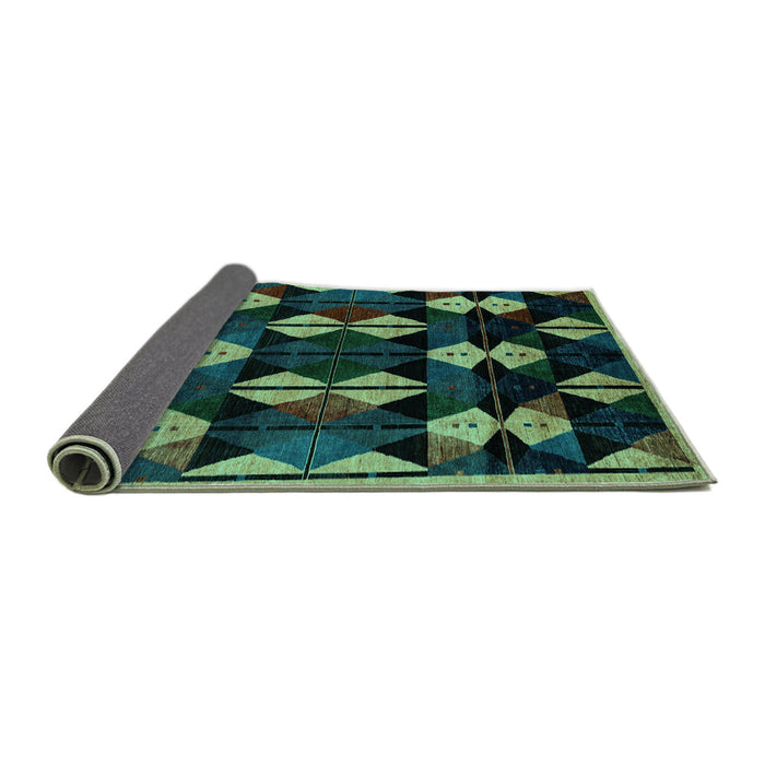 Sideview of Oriental Turquoise Modern Rug, abs4251turq
