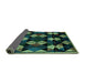 Sideview of Oriental Turquoise Modern Rug, abs4251turq