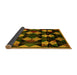 Sideview of Oriental Yellow Modern Rug, abs4251yw