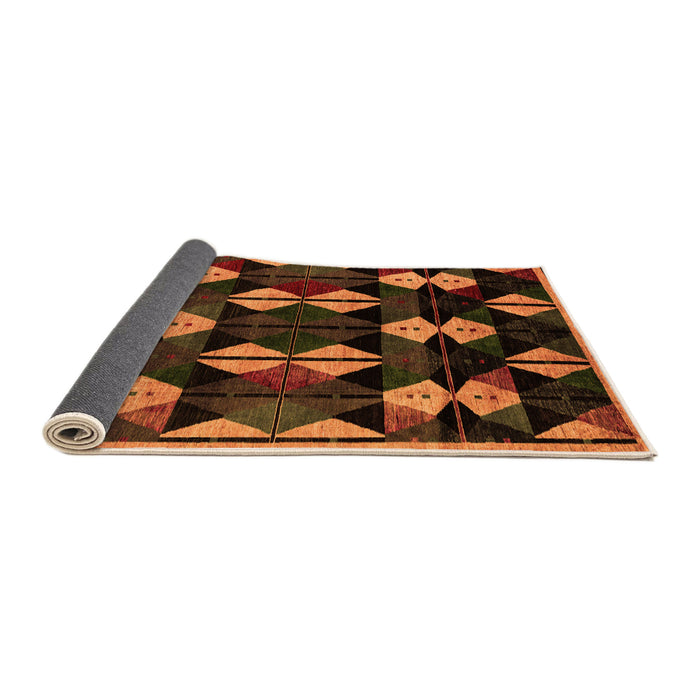 Sideview of Oriental Orange Modern Rug, abs4251org