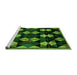 Sideview of Machine Washable Oriental Green Modern Area Rugs, wshabs4251grn