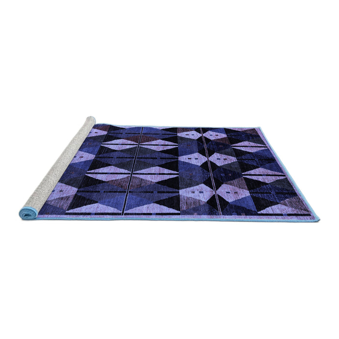 Sideview of Machine Washable Oriental Blue Modern Rug, wshabs4251blu