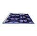 Sideview of Machine Washable Oriental Blue Modern Rug, wshabs4251blu