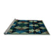 Sideview of Machine Washable Oriental Light Blue Modern Rug, wshabs4251lblu