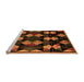 Sideview of Machine Washable Oriental Orange Modern Area Rugs, wshabs4251org