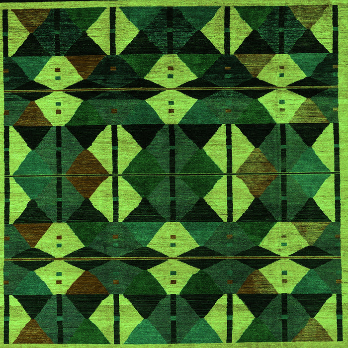 Square Oriental Green Modern Rug, abs4251grn