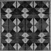 Square Oriental Gray Modern Rug, abs4251gry