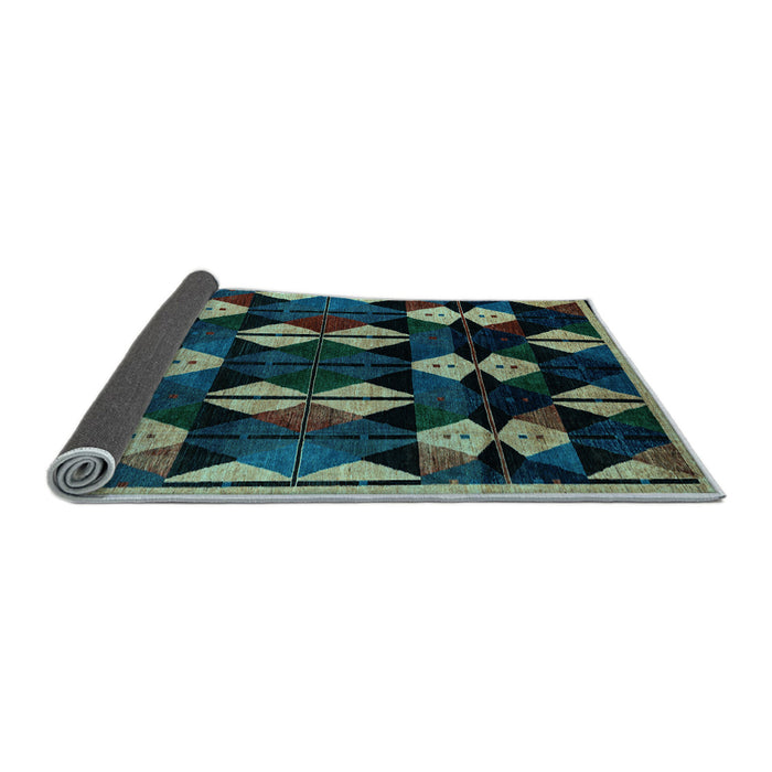 Sideview of Oriental Light Blue Modern Rug, abs4251lblu