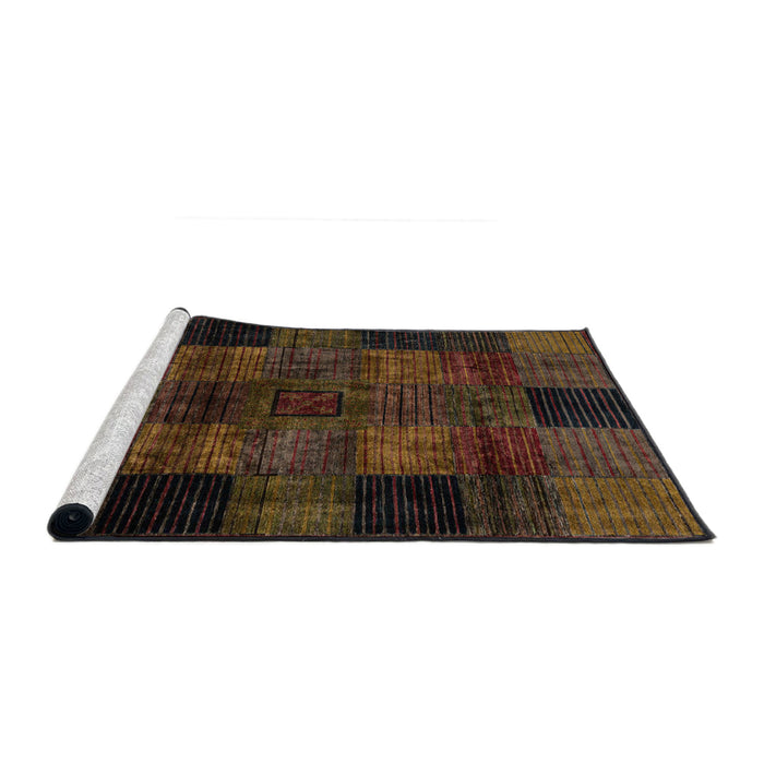 Sideview of Machine Washable Abstract Night Red Rug, wshabs4252