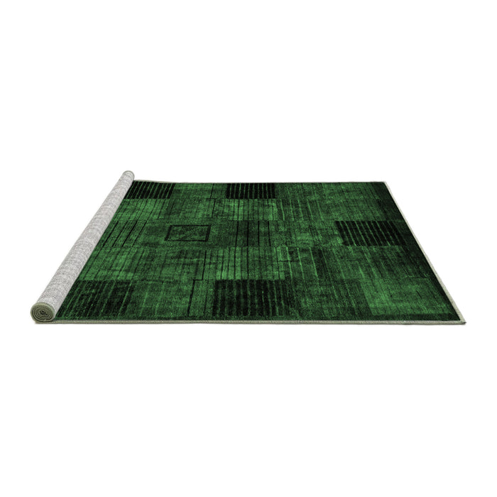 Sideview of Machine Washable Oriental Emerald Green Modern Area Rugs, wshabs4252emgrn
