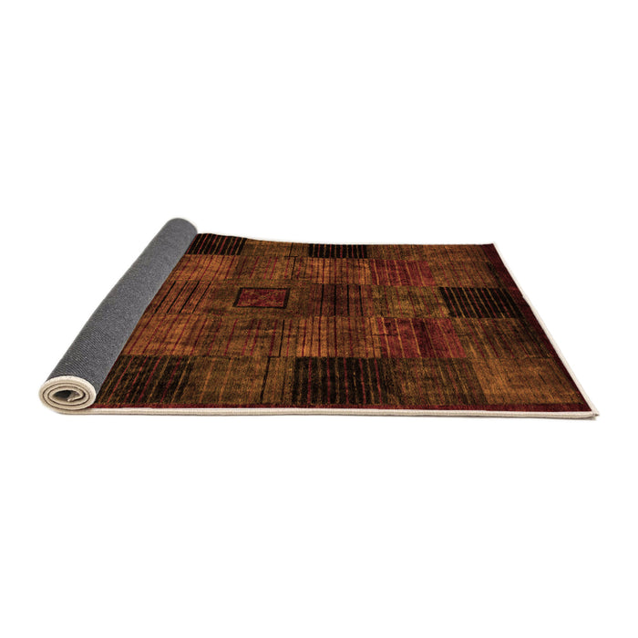 Sideview of Oriental Orange Modern Rug, abs4252org