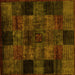 Square Oriental Yellow Modern Rug, abs4252yw