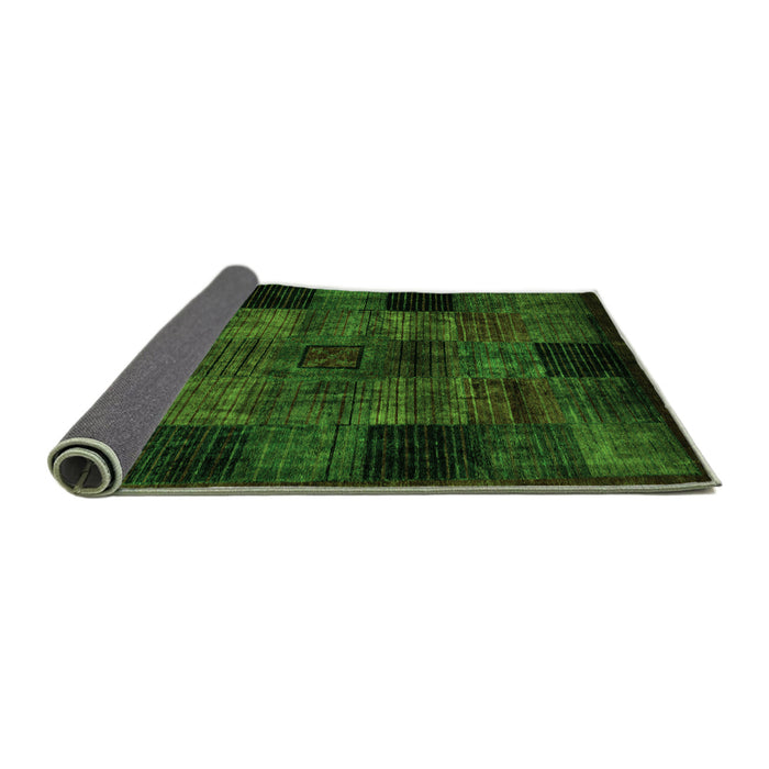 Sideview of Oriental Green Modern Rug, abs4252grn