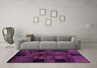 Machine Washable Oriental Purple Modern Rug, wshabs4252pur