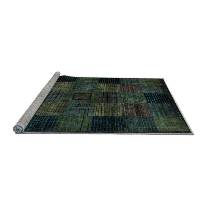 Sideview of Machine Washable Oriental Light Blue Modern Rug, wshabs4252lblu