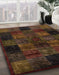 Abstract Red Oriental Rug in Family Room, abs4252