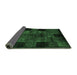 Sideview of Oriental Emerald Green Modern Rug, abs4252emgrn