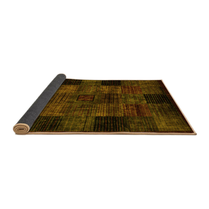 Sideview of Oriental Yellow Modern Rug, abs4252yw