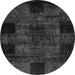 Round Oriental Gray Modern Rug, abs4252gry