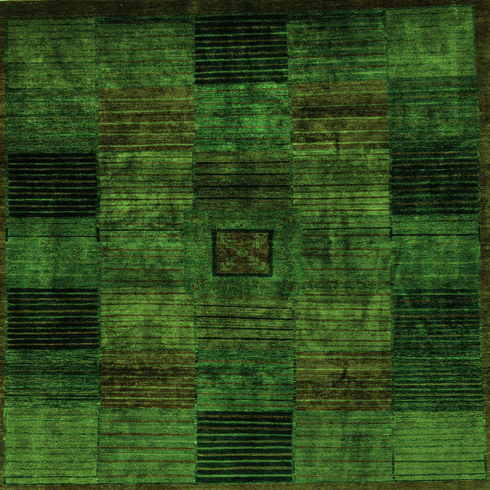 Square Oriental Green Modern Rug, abs4252grn