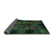 Sideview of Oriental Turquoise Modern Rug, abs4252turq