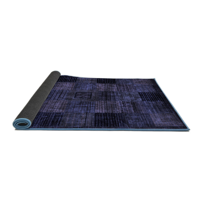 Sideview of Oriental Blue Modern Rug, abs4252blu