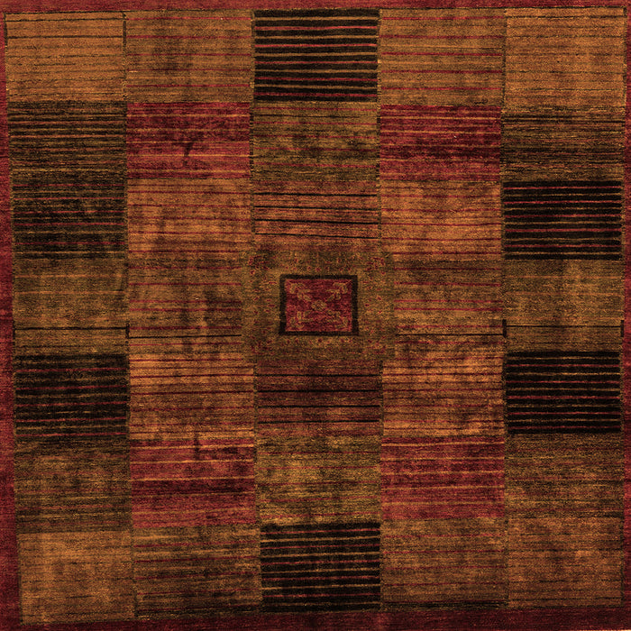 Square Oriental Orange Modern Rug, abs4252org