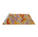 Sideview of Machine Washable Abstract Orange Rug, wshabs4253