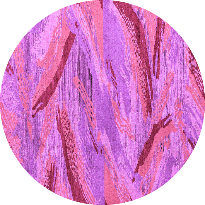 Round Oriental Purple Modern Rug, abs4253pur