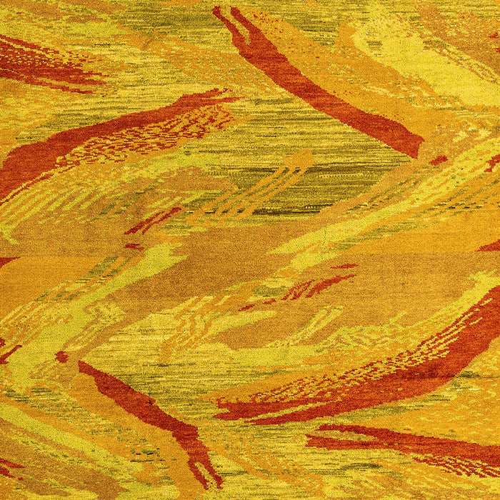 Oriental Yellow Modern Rug, abs4253yw