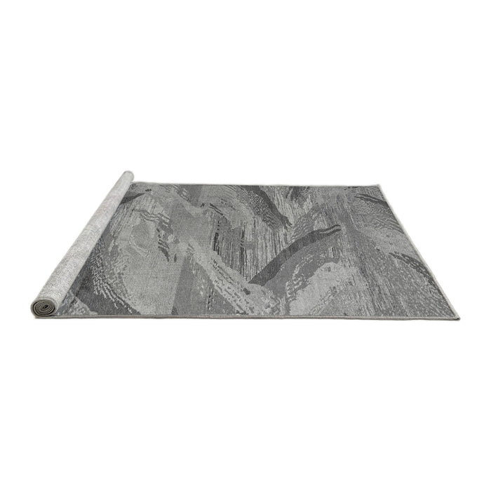 Sideview of Machine Washable Oriental Gray Modern Rug, wshabs4253gry