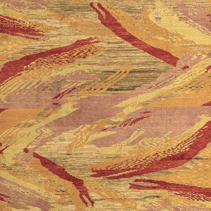 Machine Washable Oriental Brown Modern Rug, wshabs4253brn