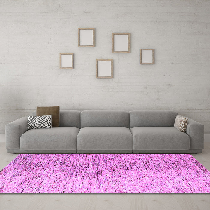 Machine Washable Oriental Purple Modern Area Rugs in a Living Room, wshabs4254pur