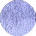 Round Oriental Blue Modern Rug, abs4254blu