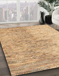 Abstract Chocolate Brown Oriental Rug, abs4254