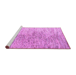 Sideview of Machine Washable Oriental Purple Modern Area Rugs, wshabs4254pur