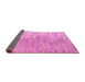 Sideview of Oriental Pink Modern Rug, abs4254pnk