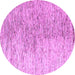 Round Oriental Purple Modern Rug, abs4254pur