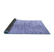 Sideview of Oriental Blue Modern Rug, abs4254blu