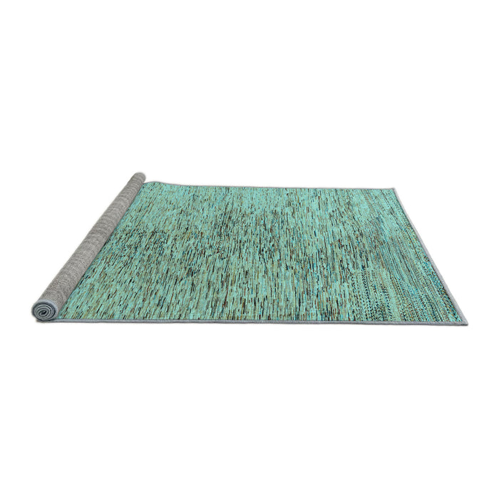 Sideview of Machine Washable Oriental Light Blue Modern Rug, wshabs4254lblu