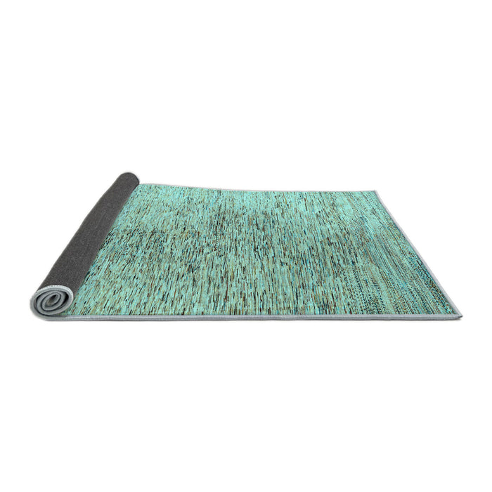 Sideview of Oriental Light Blue Modern Rug, abs4254lblu