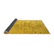 Sideview of Oriental Yellow Modern Rug, abs4254yw