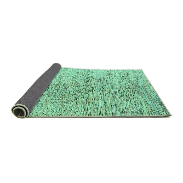 Sideview of Oriental Turquoise Modern Rug, abs4254turq