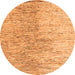 Round Oriental Orange Modern Rug, abs4254org