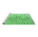 Sideview of Machine Washable Oriental Emerald Green Modern Area Rugs, wshabs4254emgrn